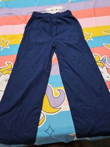 Embroidered Navy Blue Palazzos