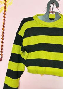 Striped Cropped Sweater