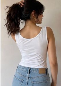 White Ruched Sleeveless Cotton Top