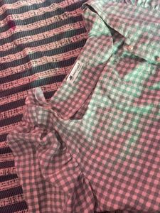 Cute Gingham Button-Up Shirt