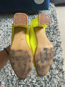 Vibrant Neon Green Flats