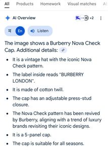 Burberry Nova Check Cap Unisex