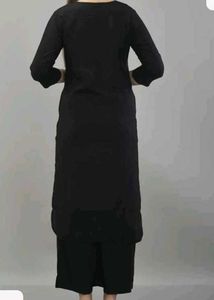Black 🖤 rayon stylish kurti with plazo