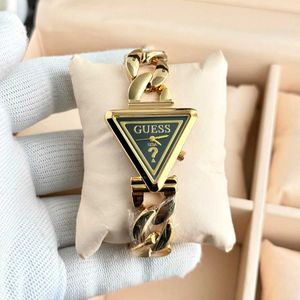 Guess Triangle Watch - Gold Chain Model for ladies