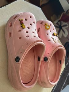 Cute Pink Clogs with Charms
