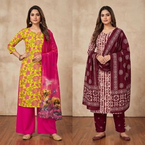 daily wear 2 Elegant Printed Kurta Set