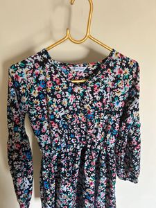 Flared Floral Milti Colour Mini Dress