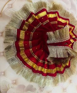 Laddu Gopal Fancy Dress Fabric Sefon Colours Cherr