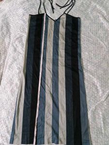 Striped Midi Slip Dress