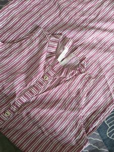 striped pink and white kurti