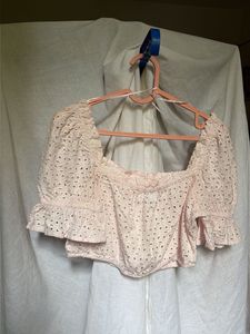 Pretty Pink Crop Top and Skirt Set