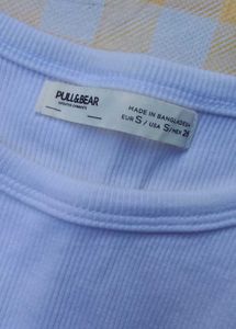Pull&amp;Bear Ribbed Crop Top