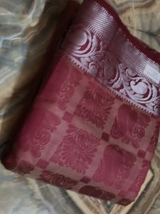 Banarasi Style Jacquard Saree with zari weaving.