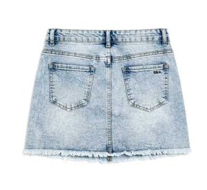 Light Wash Denim Mini Skirt