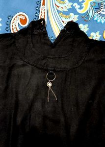 Sleek Black High-Neck Top – Modern &amp; Edgy