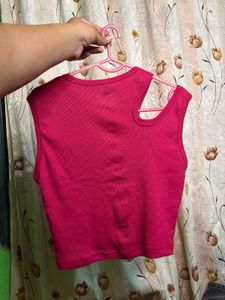 pink cutout top