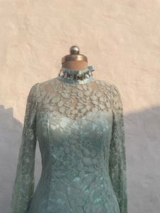 Elegant Lace High Neck Dress
