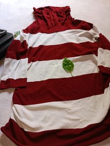 Striped Cowl Neck Tunic