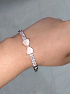 Elegant Heart Stone &amp; Crystal Bracelet