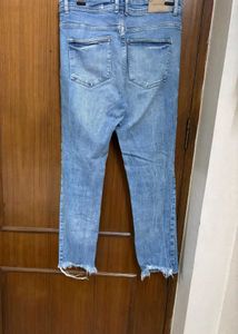 Zara Distressed Light Wash Jeans