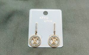 LV Brand _Anti Tarnish Earring With Ad Stone