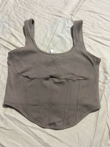 Ribbed Corset Tank Top