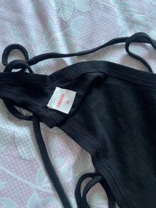 Black Halter Neck Bikini Top