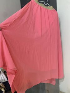 Flowy Pink Ethnic Skirt