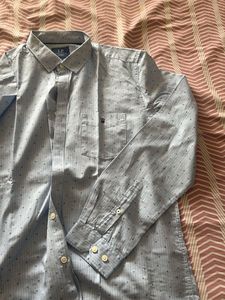 Men's Light Blue Striped Casual Shirt
