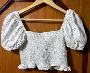White Crop Top