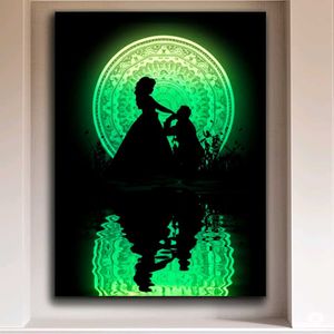 🌌 "Eternal Glow" -  Romantic Silhouette Art Print