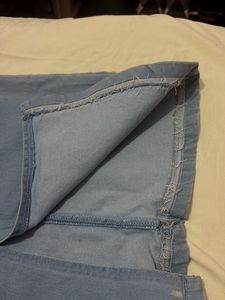 Light Wash Denim Maxi Skirt