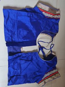 Royal Blue Embroidered Blouse