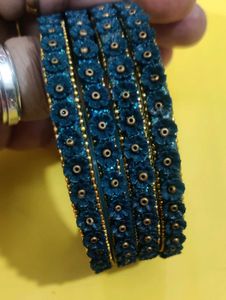 Teal Floral Bangle Set✨ Stunning 💫