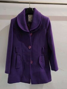 Purple Wool Blend Coat