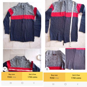 Colourblock MEN'S Sweater With Zipper
