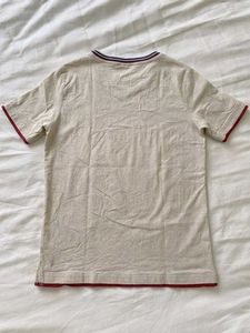 y2k Beige V-Neck Casual tee