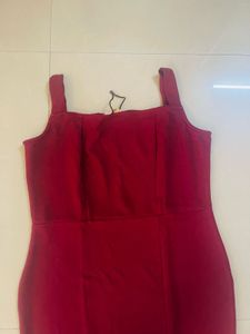 Stylish Maroon Bodycon Midi Dress