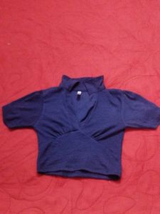 Stylish Blue Cropped Top