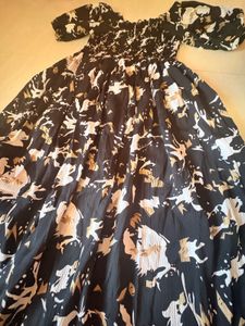 Yellow Kurti &amp; black frock Combo