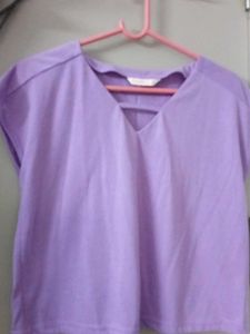 Lavender V-Neck Top
