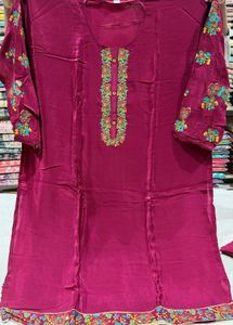new Elegant Magenta Kurta with Embroidery
