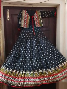 Black Anarkali Maxi Dress with jacket