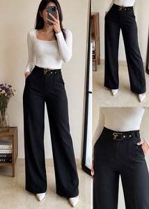 Elegant Black Wide-Leg Trousers