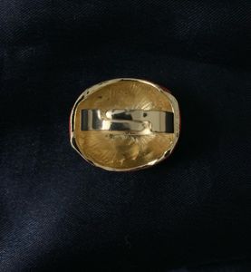 Red &amp; Gold Statement Ring