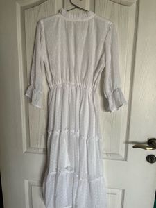 Elegant White Tiered Dress