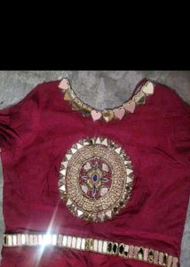 Elegant Maroon Embroidered Anarkali Gown