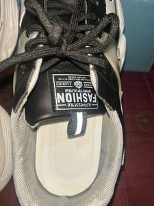 black white sneakers