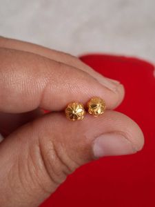 Gold Flower Stud Earrings