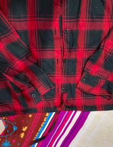 Red &amp; Black Plaid Shirt